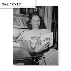 Anne Sexton metal print on a plain backdrop in size 12"x16".