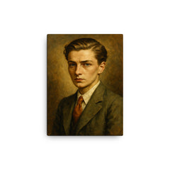 Annemarie Schwarzenbach canvas print on a plain backdrop in size 12"x16".