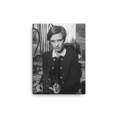 Annemarie Schwarzenbach canvas print on a plain backdrop in size 12"x16".