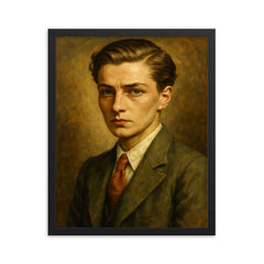 Annemarie Schwarzenbach framed print on a plain backdrop in size 16"x20".