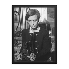 Annemarie Schwarzenbach framed print on a plain backdrop in size 18"x24".