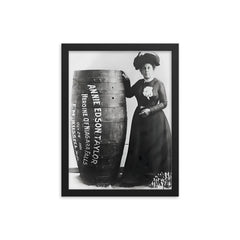 Annie Edson Taylor framed print on a plain backdrop in size 12"x16".