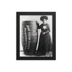 Annie Edson Taylor framed print on a plain backdrop in size 8"x10".