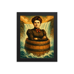 Annie Edson Taylor framed print on a plain backdrop in size 8"x10".