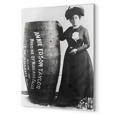Annie Edson Taylor metal print mockup