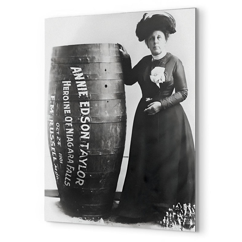 Annie Edson Taylor metal print mockup