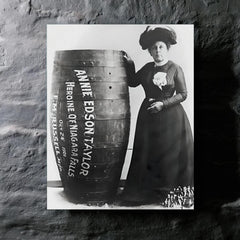 Annie Edson Taylor metal print mockup