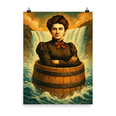 Annie Edson Taylor poster on a plain backdrop in size 8"x10".