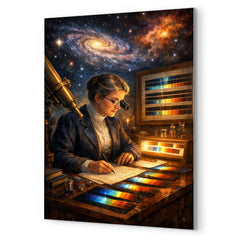 Annie Jump Cannon classifying stellar spectra metal print mockup