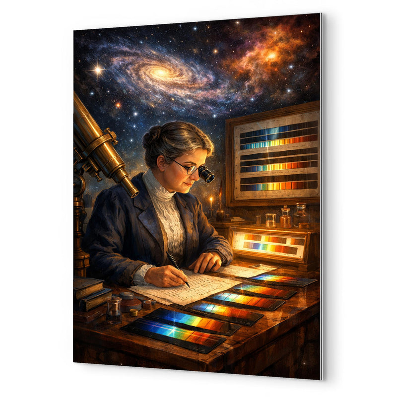 Annie Jump Cannon classifying stellar spectra metal print mockup