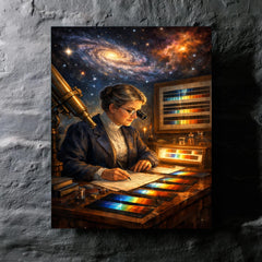Annie Jump Cannon classifying stellar spectra metal print mockup