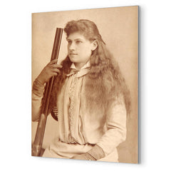Annie Oakley metal print mockup