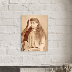 Annie Oakley metal print mockup