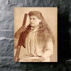 Annie Oakley metal print mockup
