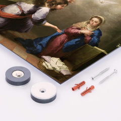 Annunciation by Bartolome Esteban Murillo metal print mockup
