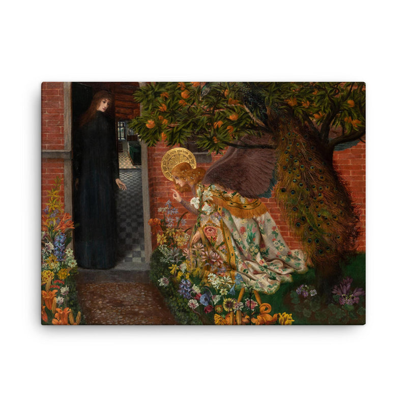 Annunciation by Gustave Max Stevens, 1897 canvas print on a plain backdrop in size 18