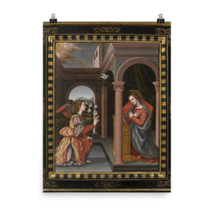Annunciation by Sister Plautilla Nelli, 1524-1588 poster on a plain backdrop in size 8"x10".