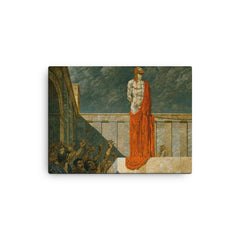 Ans Kreuz mit ihm by Alexander Rothaug canvas print on a plain backdrop in size 12"x16".