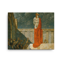 Ans Kreuz mit ihm by Alexander Rothaug canvas print on a plain backdrop in size 16"x20".