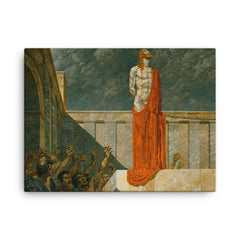 Ans Kreuz mit ihm by Alexander Rothaug canvas print on a plain backdrop in size 18"x24".