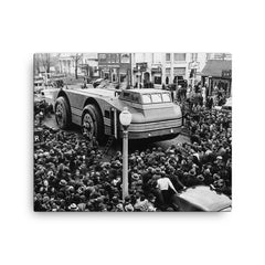 Antarctic Snow Cruiser on Route to the Ship, 1939 canvas print on a plain backdrop in size 16"x20".