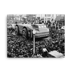 Antarctic Snow Cruiser on Route to the Ship, 1939 canvas print on a plain backdrop in size 18"x24".