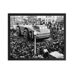 Antarctic Snow Cruiser on Route to the Ship, 1939 framed print on a plain backdrop in size 16"x20".