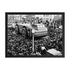 Antarctic Snow Cruiser on Route to the Ship, 1939 framed print on a plain backdrop in size 18"x24".