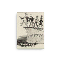 Anti-Vac Comic: Stupidity is Timeless, 1940s canvas print on a plain backdrop in size 12"x16".