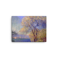 Antibes Seen from La Salis by Claude Monet, 1888 canvas print on a plain backdrop in size 12"x16".