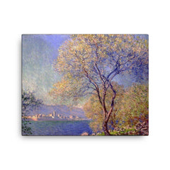 Antibes Seen from La Salis by Claude Monet, 1888 canvas print on a plain backdrop in size 16"x20".