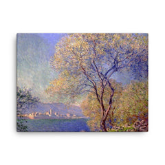 Antibes Seen from La Salis by Claude Monet, 1888 canvas print on a plain backdrop in size 18"x24".