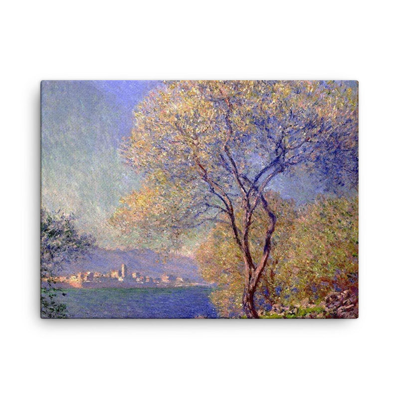 Antibes Seen from La Salis by Claude Monet, 1888 canvas print on a plain backdrop in size 18