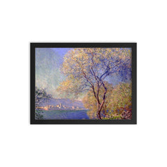 Antibes Seen from La Salis by Claude Monet, 1888 framed print on a plain backdrop in size 12"x16".