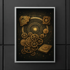 Antikythera mechanism exploded celestial diagram poster 5