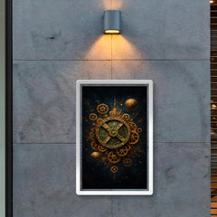 Antikythera mechanism exploded like a bronze cosmos poster 2