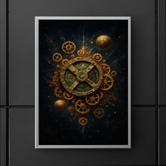 Antikythera mechanism exploded like a bronze cosmos poster 5