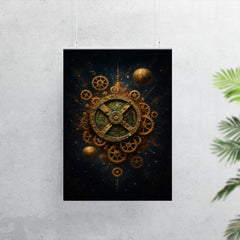 Antikythera mechanism exploded like a bronze cosmos poster 7