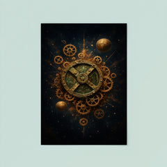 Antikythera mechanism exploded like a bronze cosmos poster 8