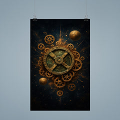 Antikythera mechanism exploded like a bronze cosmos poster 9