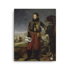 Antoine Charles Louis de Lasalle canvas print on a plain backdrop in size 16"x20".