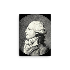 Antoine Destutt de Tracy canvas print on a plain backdrop in size 12"x16".