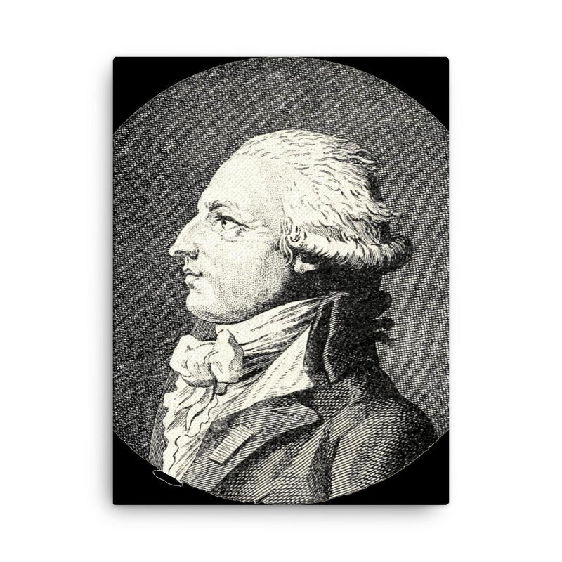 Antoine Destutt de Tracy canvas print on a plain backdrop in size 18