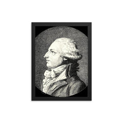 Antoine Destutt de Tracy framed print on a plain backdrop in size 12"x16".