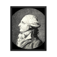 Antoine Destutt de Tracy framed print on a plain backdrop in size 16"x20".