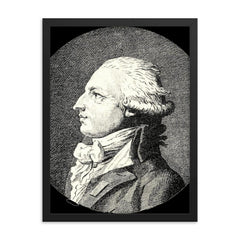 Antoine Destutt de Tracy framed print on a plain backdrop in size 18"x24".