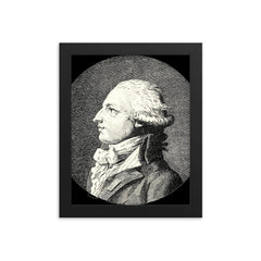 Antoine Destutt de Tracy framed print on a plain backdrop in size 8"x10".