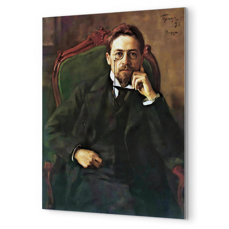 Anton Chekhov metal print mockup