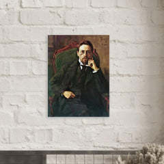 Anton Chekhov metal print mockup