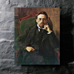 Anton Chekhov metal print mockup